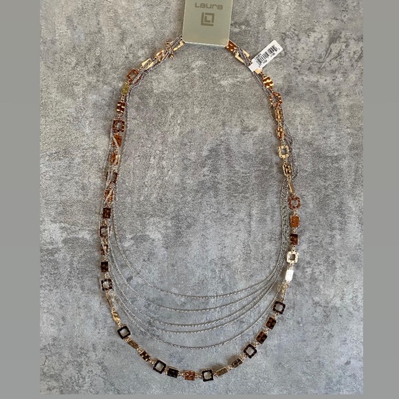 Laura multi layered chain necklace NWT - Picture 3 of 5